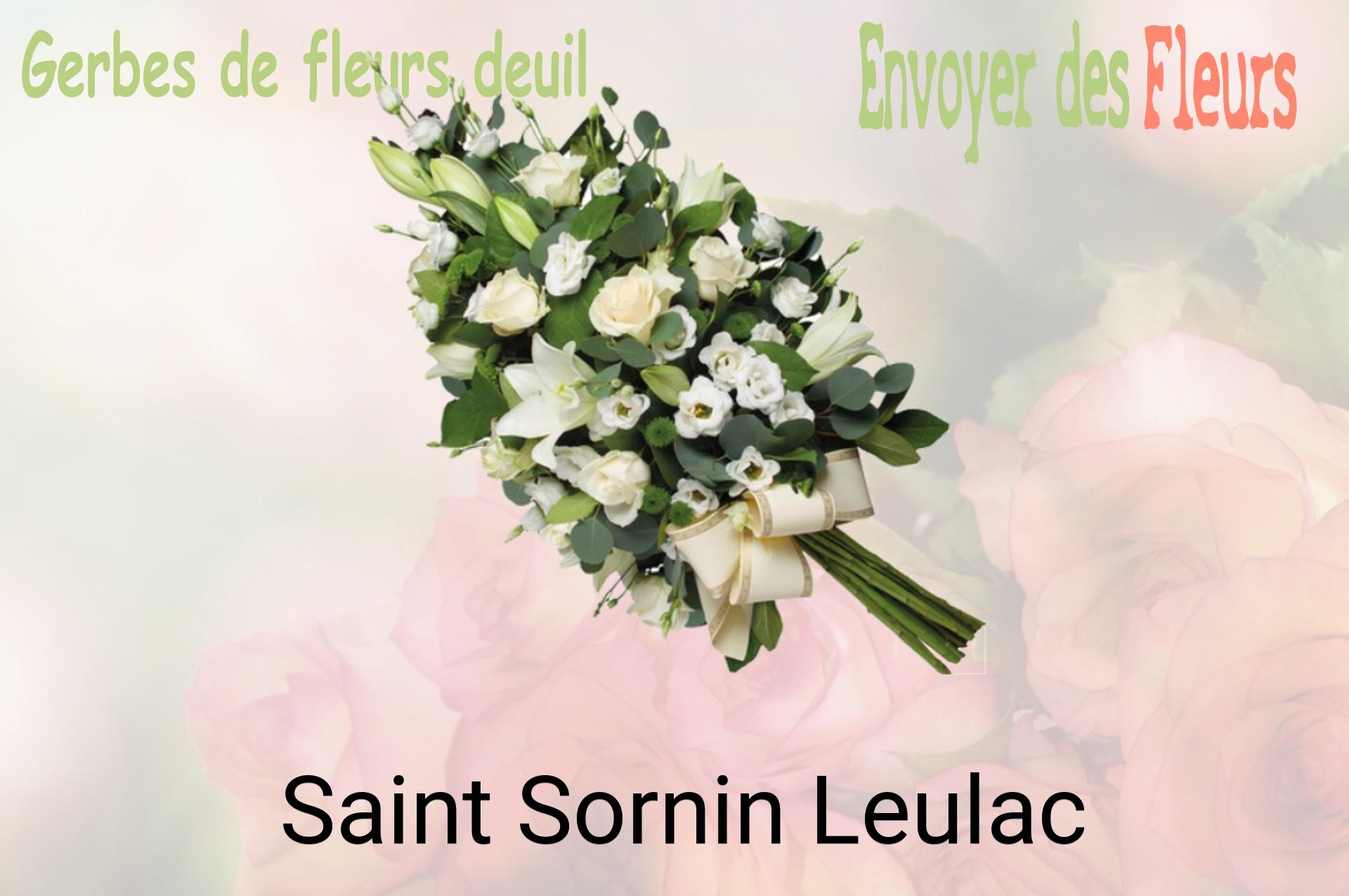 Gerbe de fleurs de deuil livrée à Saint-Sornin-Leulac